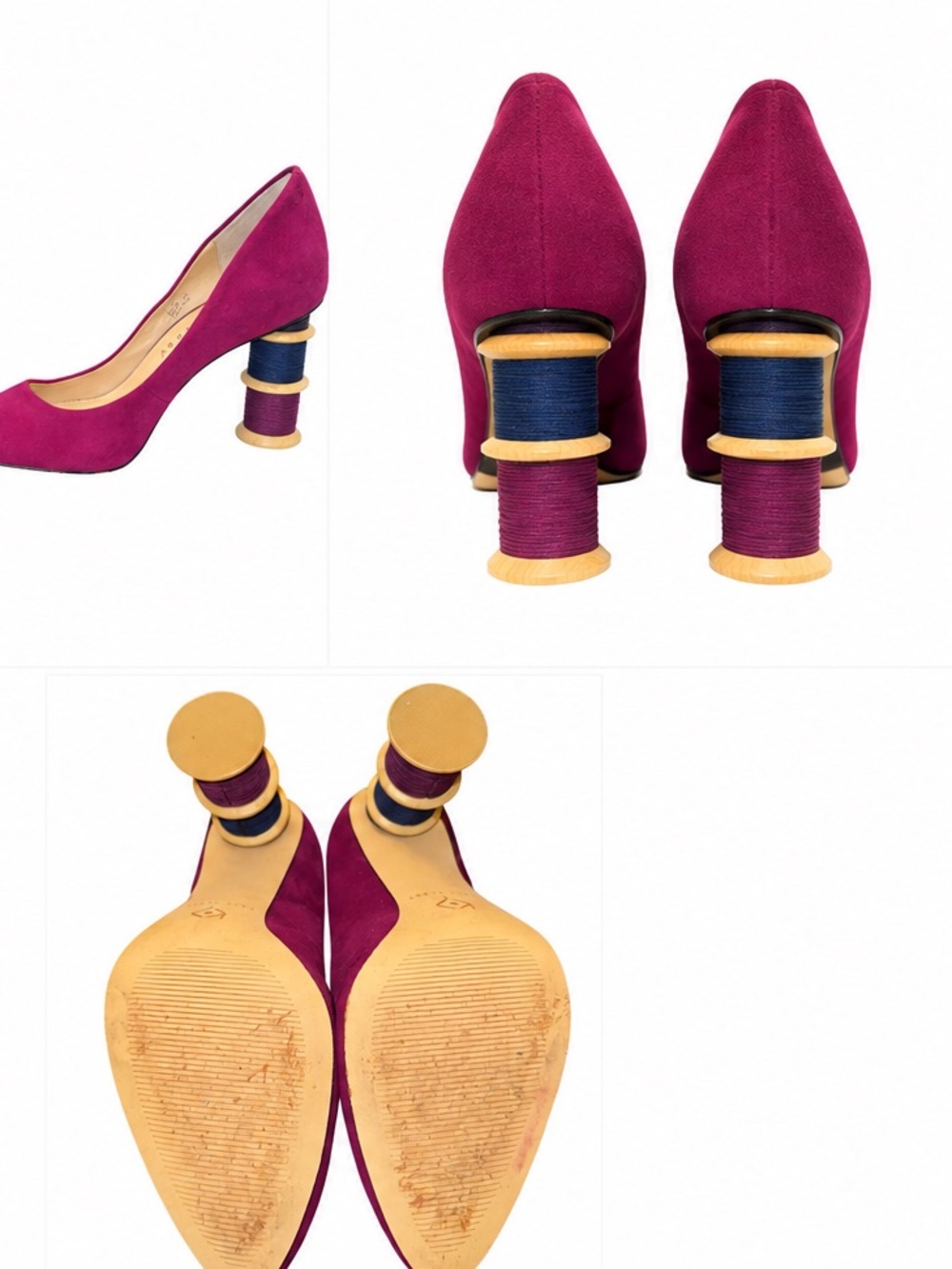 Katy Perry Collections Magenta Suede Pointed-Toe Pumps - Picture 4 of 5
